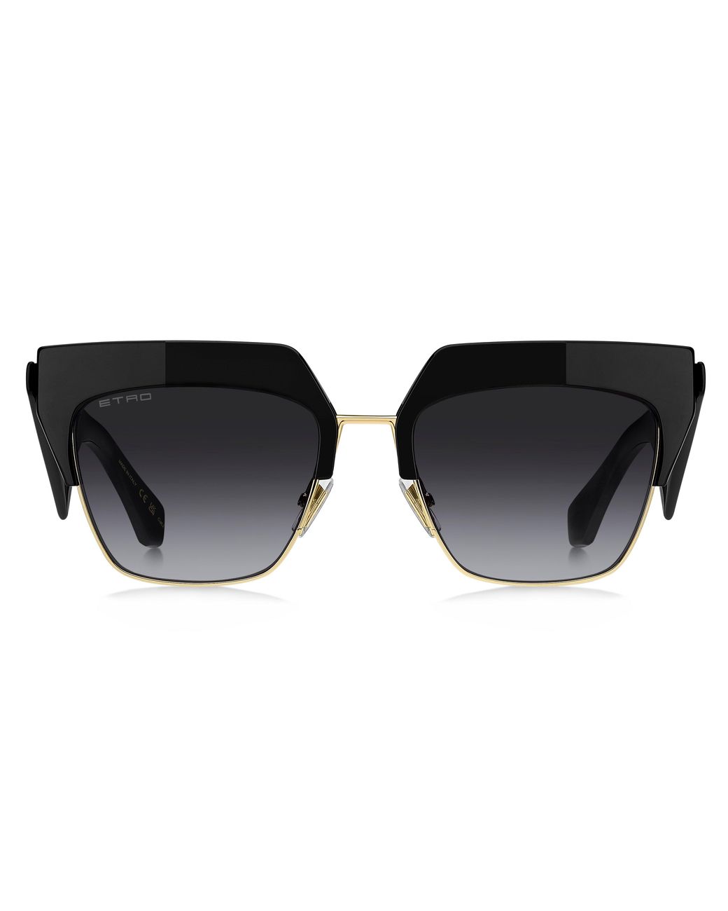 Etro Black Club 807/9O Sunglasses Metal Squared Normal Shaded