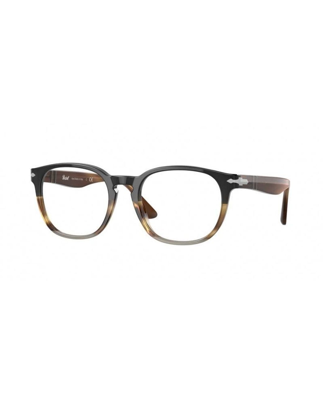 Persol Black Po3283V 1135 Optical Frames Acetate Transparent Round Normal for men