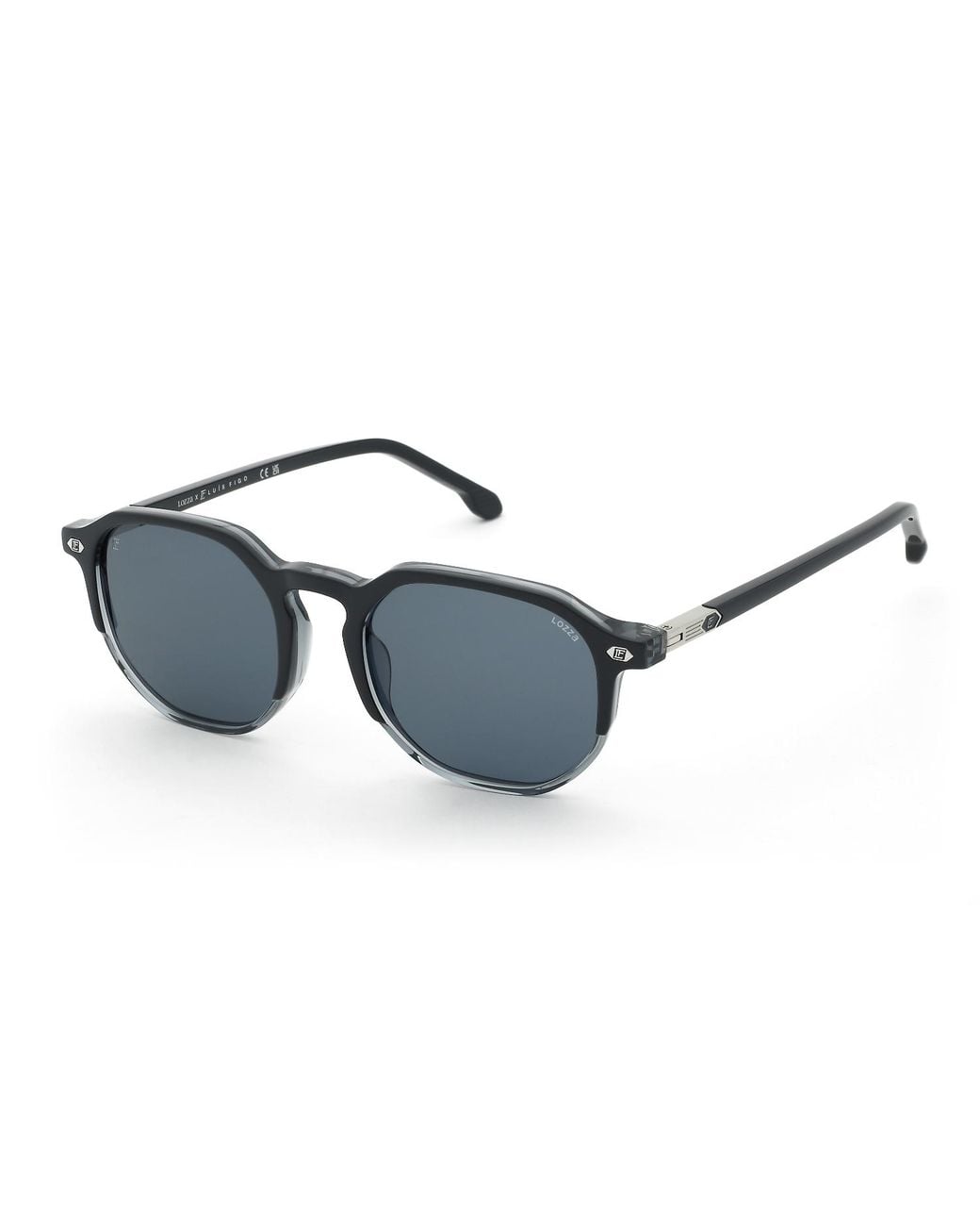 Lozza Black Sl4421 01Fk Sunglasses Acetate Geometric Normal for men