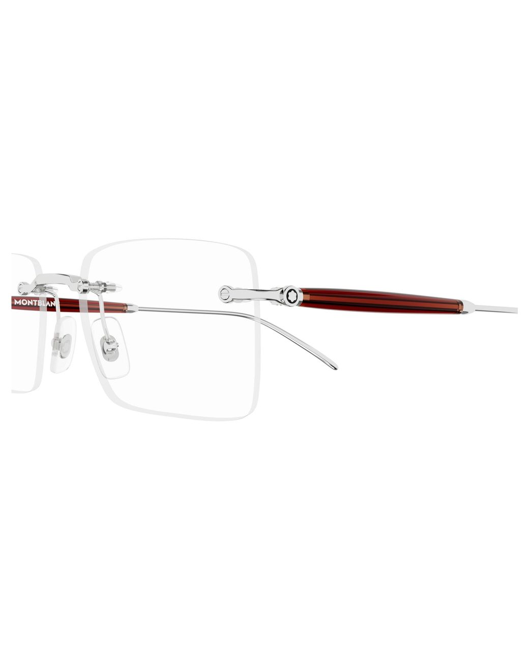 Montblanc Black Mb0411O 004 Optical Frames Metal Transparent Squared for men