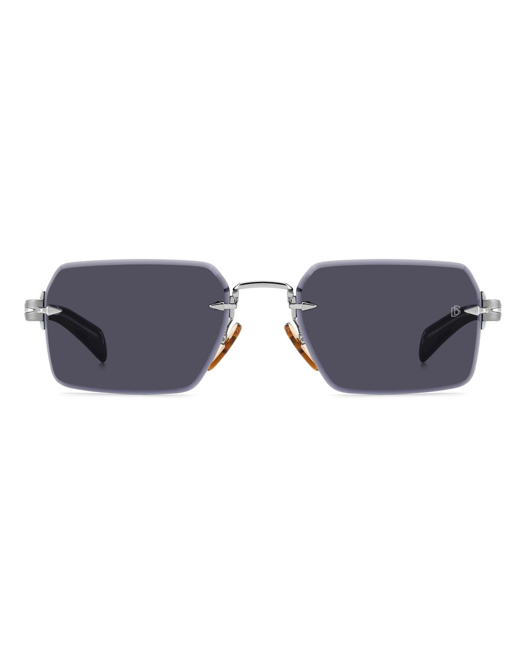 David Beckham Black Db 7109/S 85K/Ir Sunglasses Metal Geometric for men