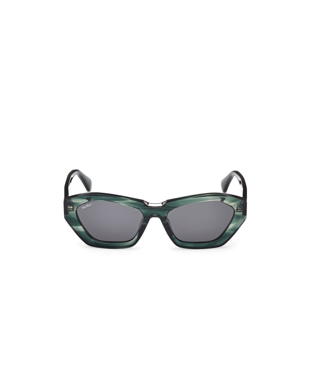 Max Mara Black Mm0169 Kate 98A Sunglasses Acetate Smoke Geometric Normal