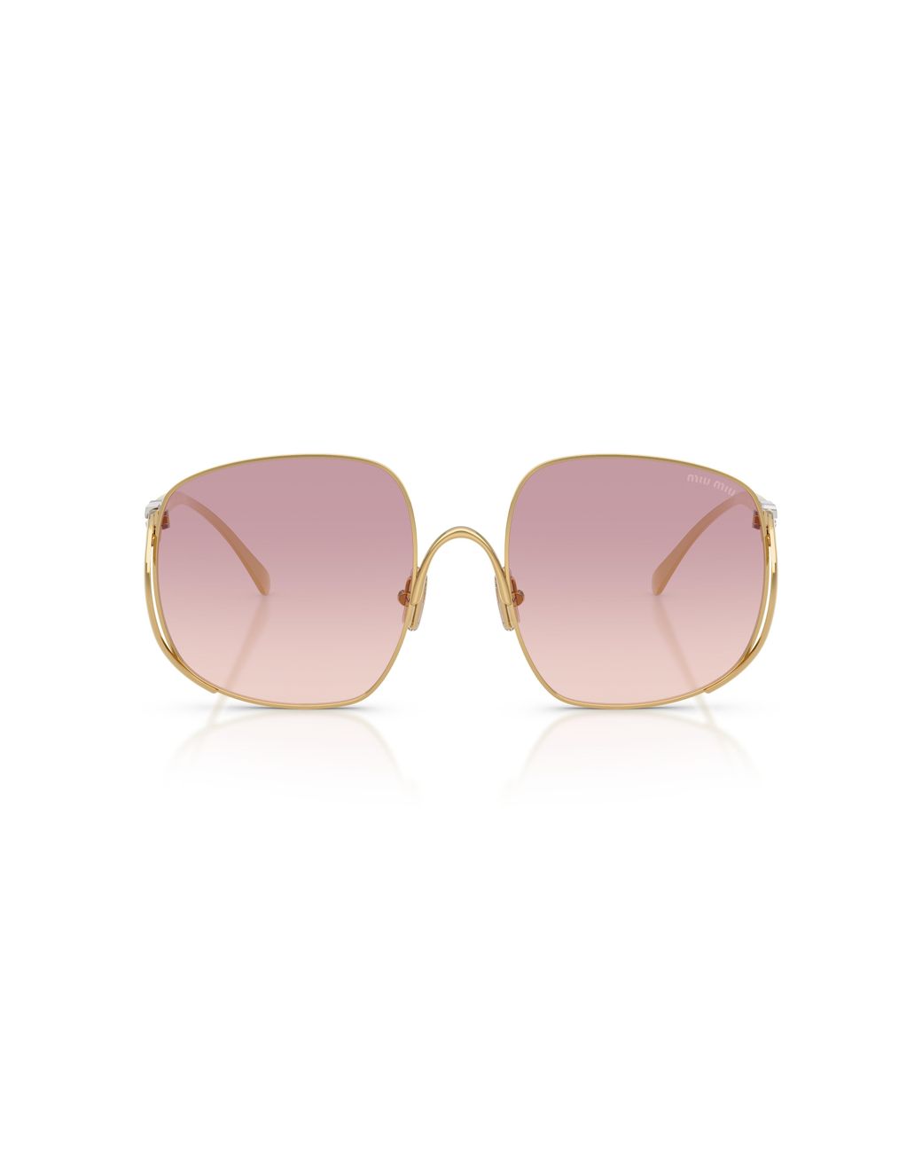 Miu Miu Black Mu A57S 5Ak40S Sunglasses Metal Squared Normal Shaded