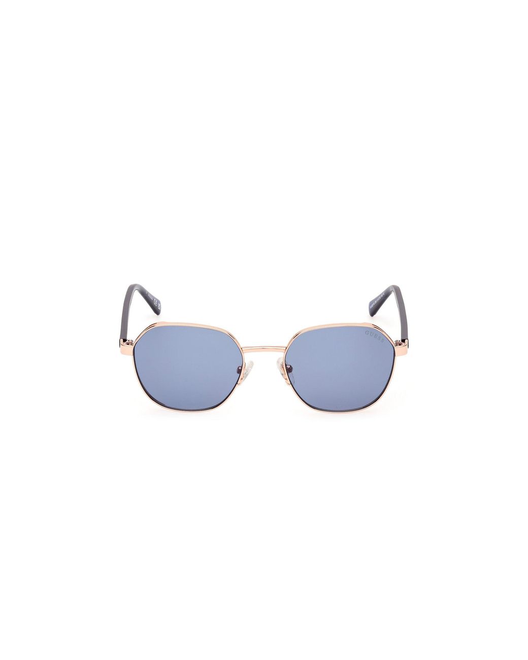 Guess Black Gu00116 28V Sunglasses Metal Round Normal for men