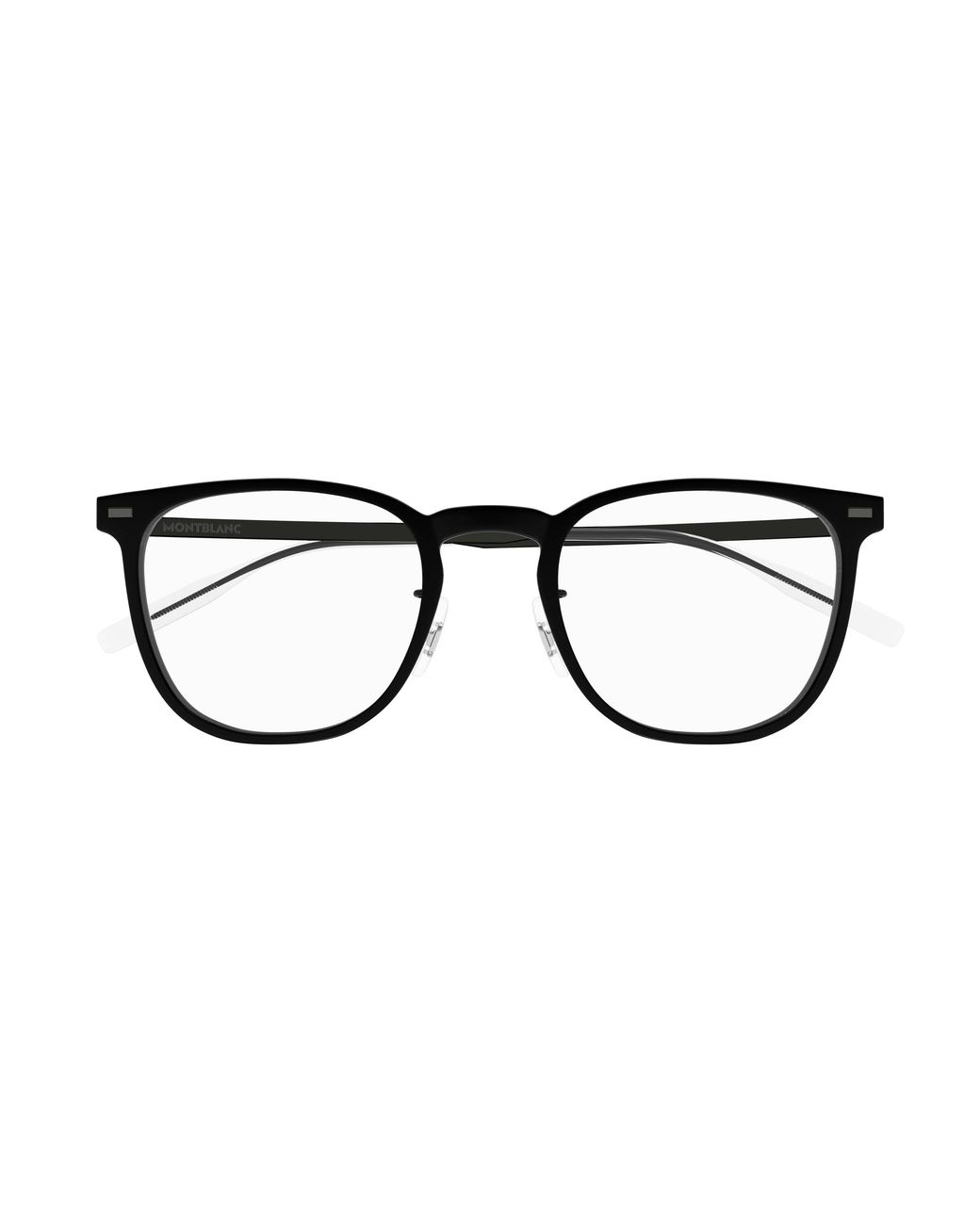 Montblanc Black Mb0393On 002 Optical Frames Injected Transparent Squared for men