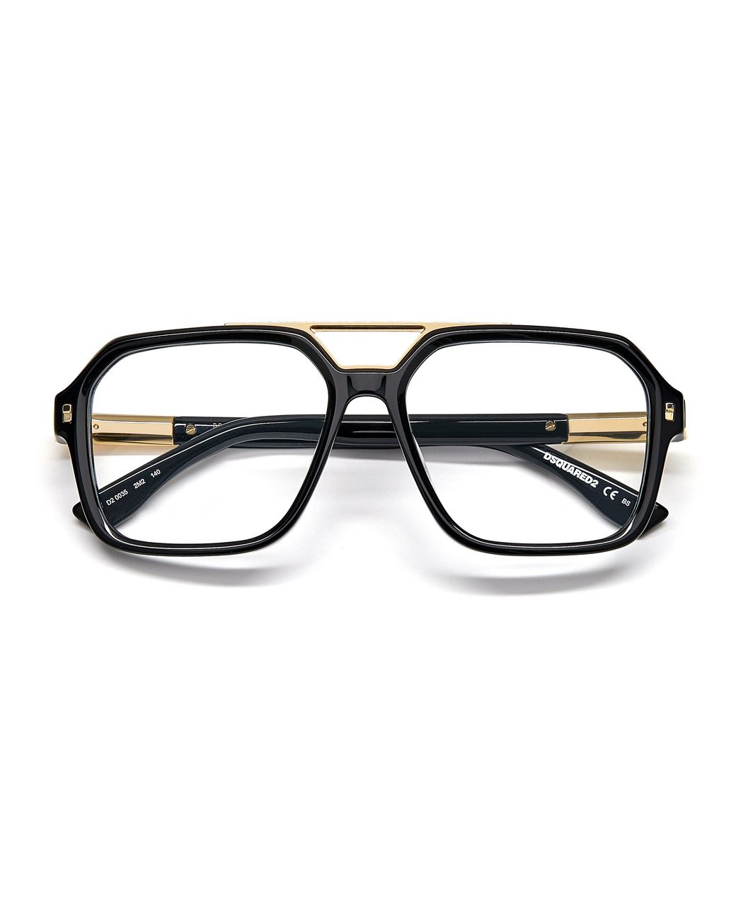 DSquared² Black D2 0035 2M2 Optical Frames Acetate Squared for men