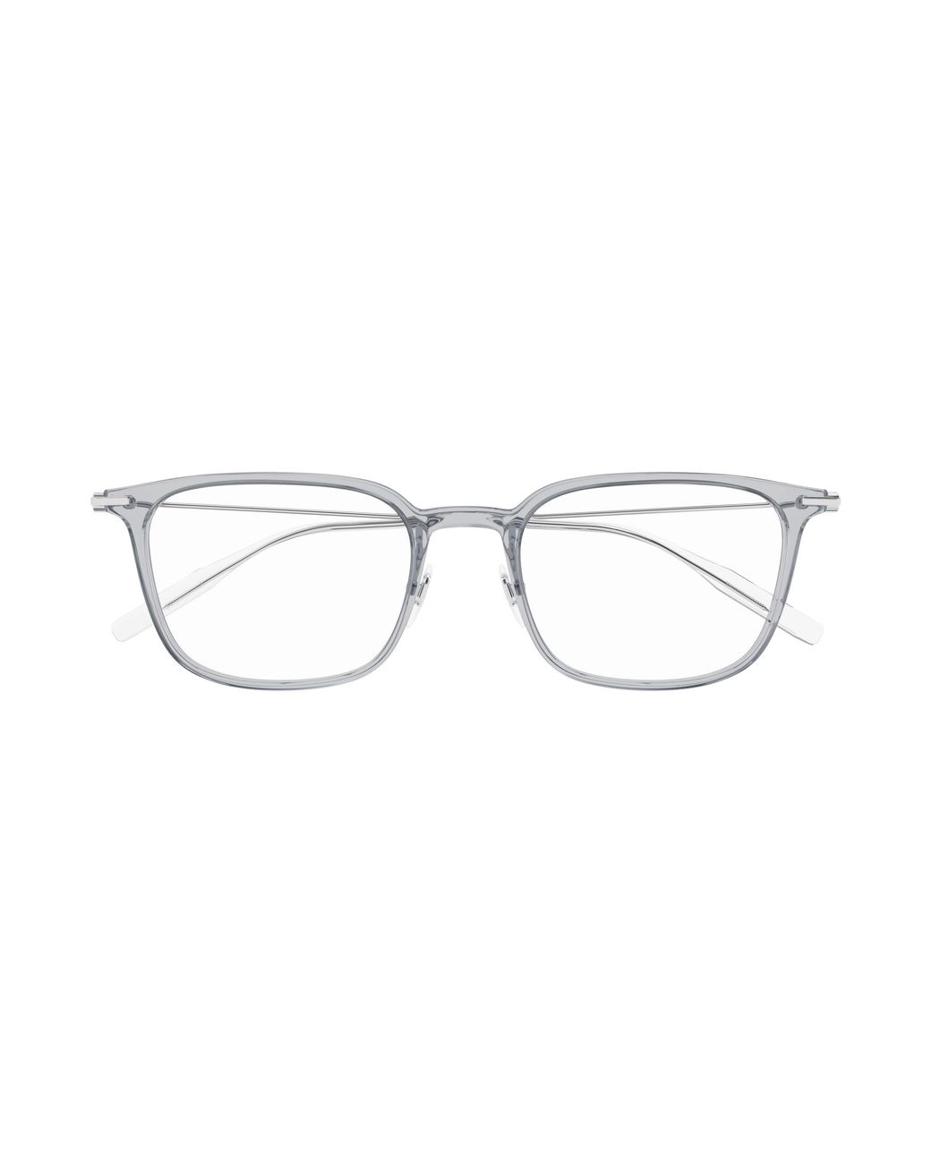Montblanc Black Mb0100O 002 Optical Frames Injected Transparent Squared for men