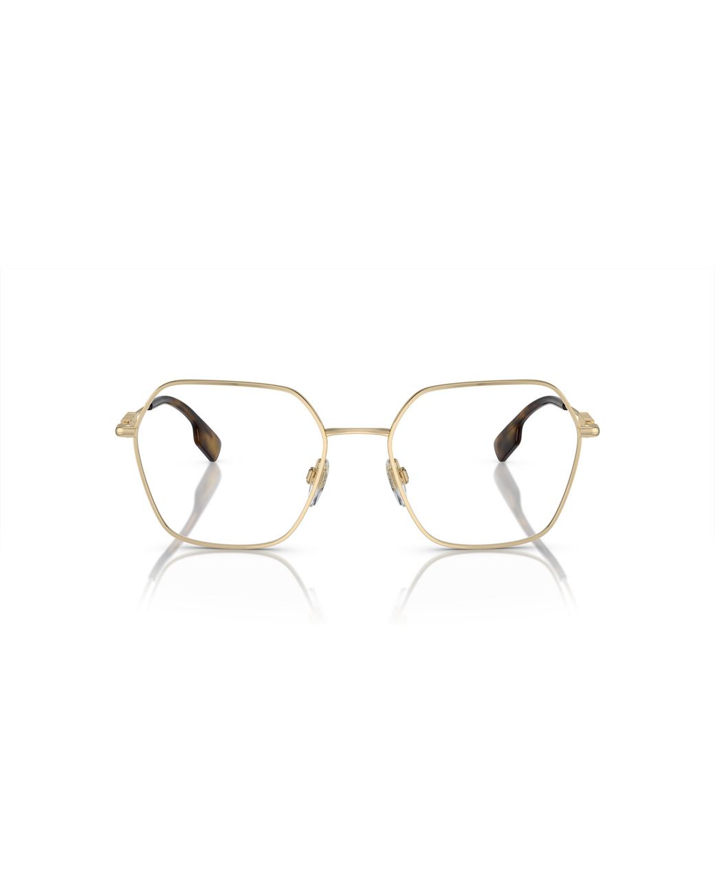Burberry Black Be1381 1005 Optical Frames Steel Transparent Geometric Normal