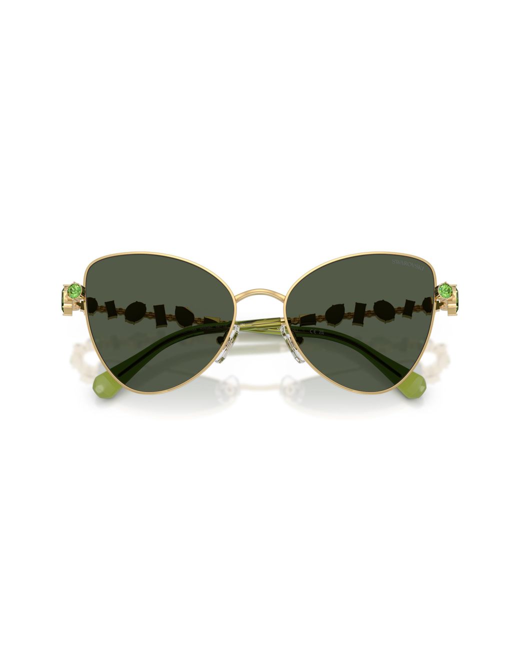 Swarovski Green Sk7034 404G82 Sunglasses Metal Butterfly Normal