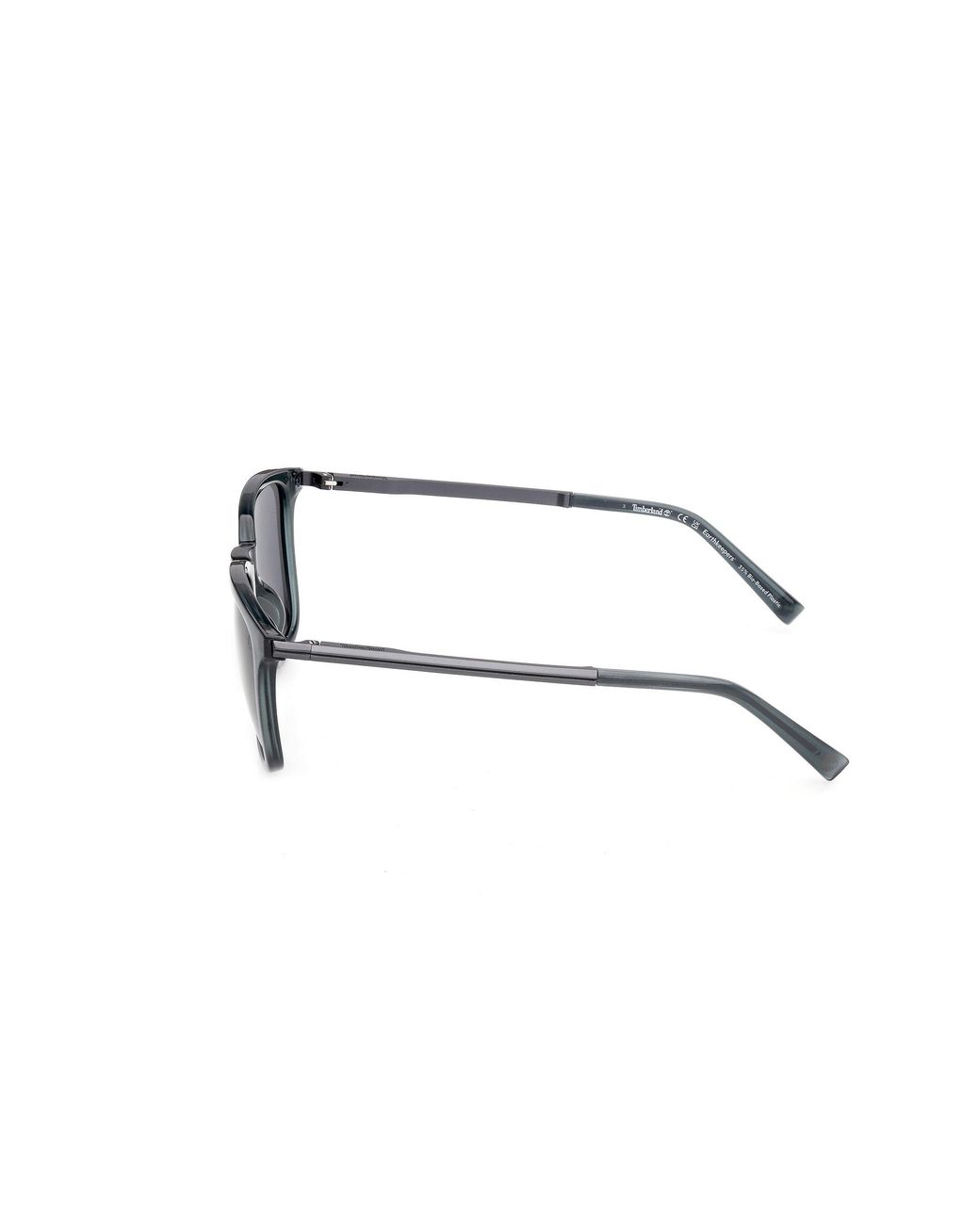 Timberland Black Tb00087 92D Sunglasses Injected Smoke Squared Polarized for men