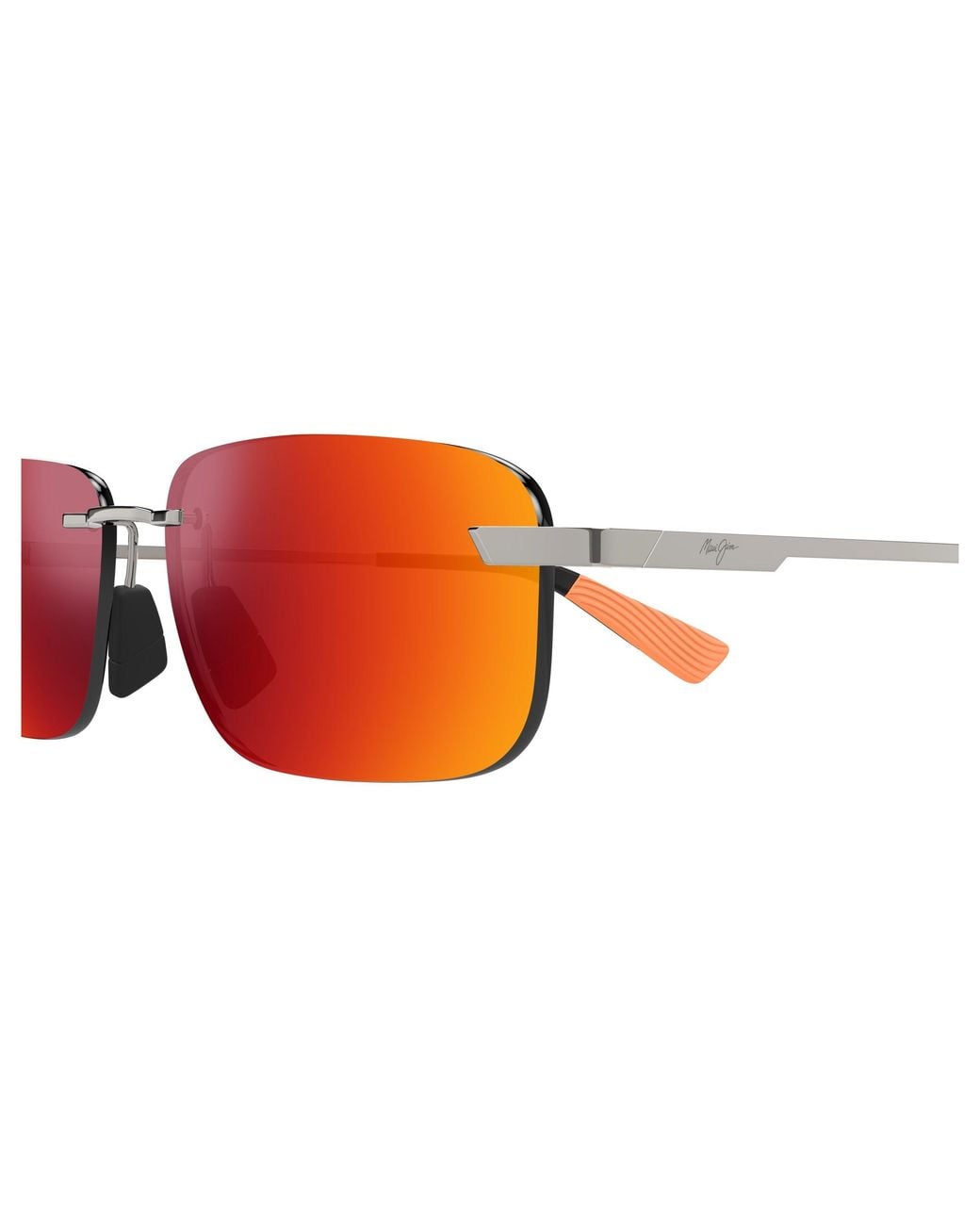 Maui Jim Black Mj0624S 001 Occhiali Da Sole Titanio Rosso Squadrata