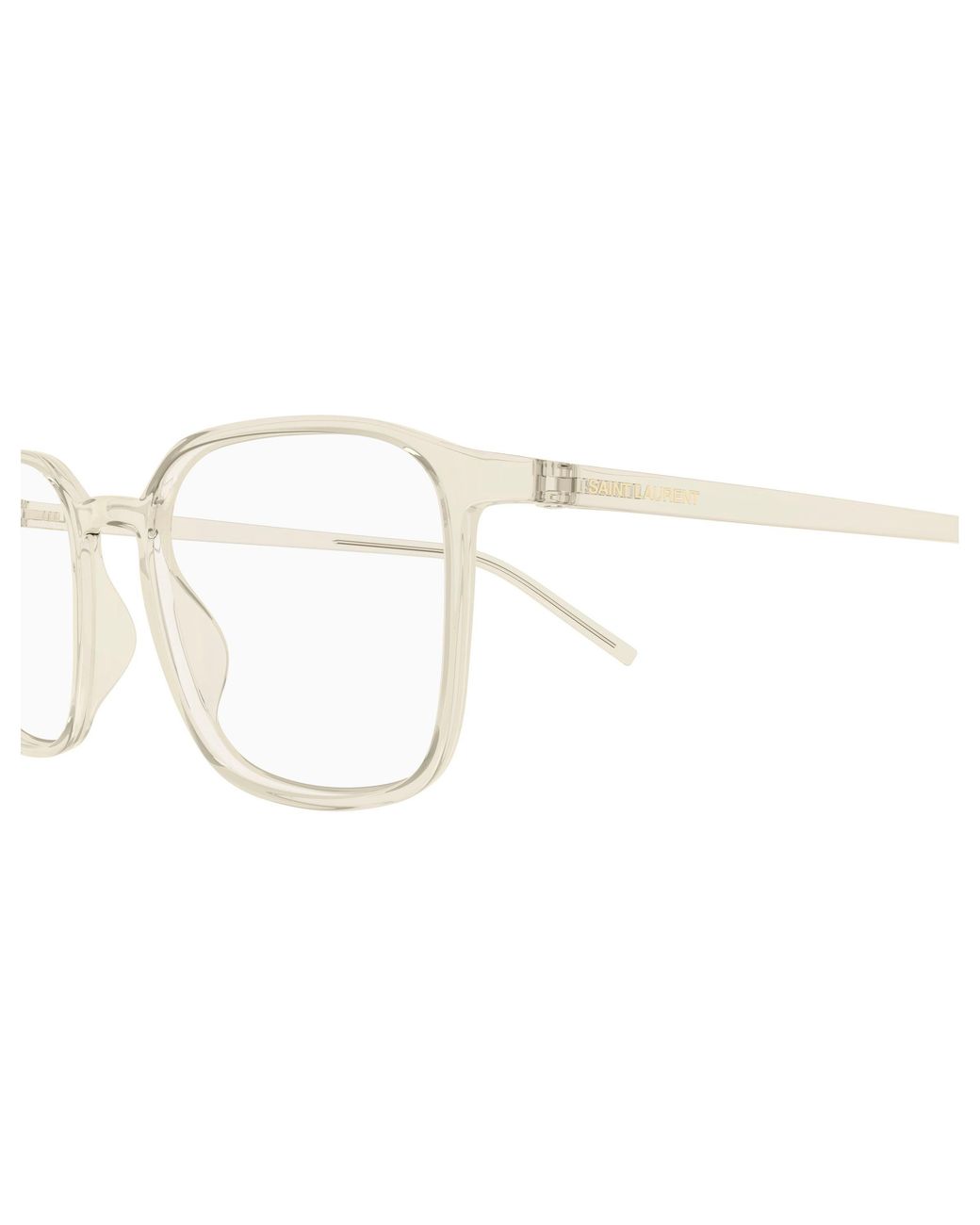 Saint Laurent Black Sl 845 004 Optical Frames Bio-Injected Transparent Squared for men