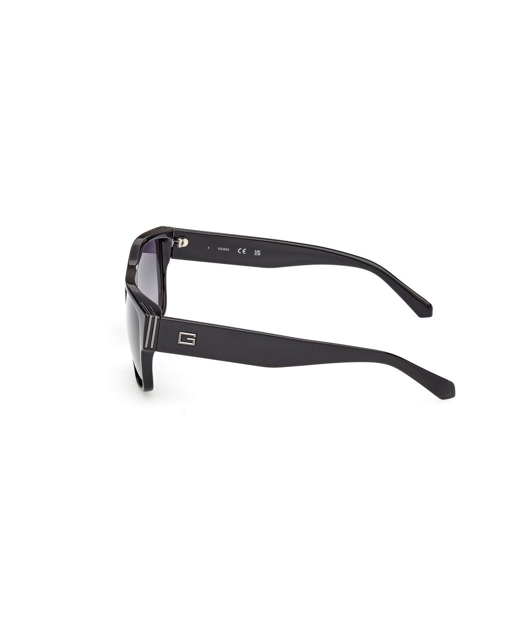 Guess Black Gu00277 01D Sunglasses Injected Smoke Squared Polarized for men