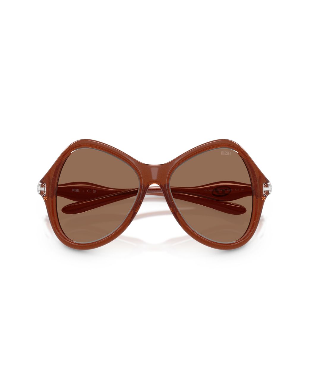 DIESEL Brown Dl3010U 203373 Sunglasses Injected Cat Eye Normal