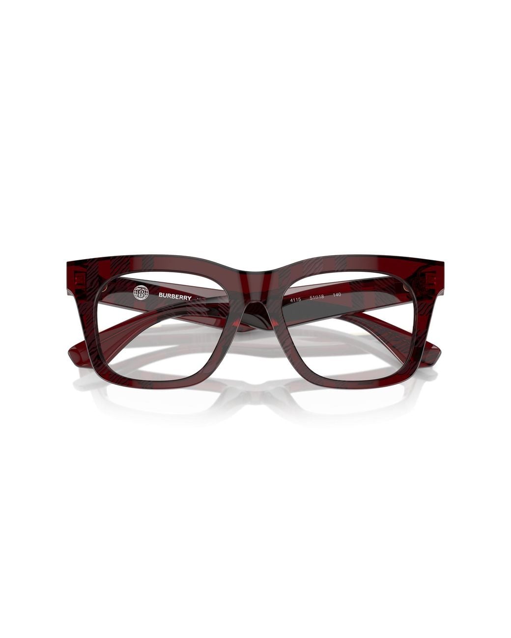 Burberry Black Be2407 4116 Optical Frames Acetate Transparent Squared Normal
