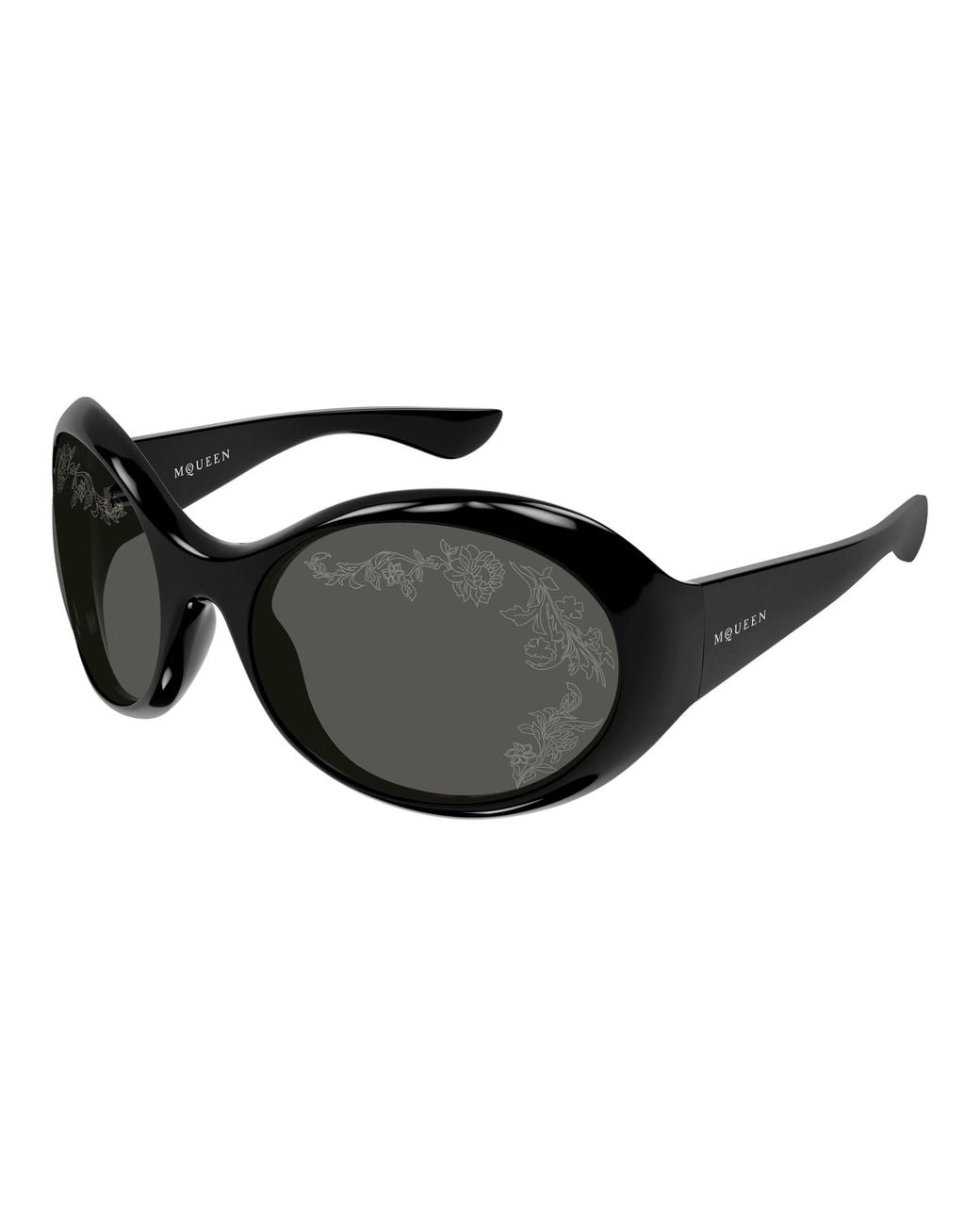 McQueen Black Am0592S 005 Sunglasses Bio-Injected Round