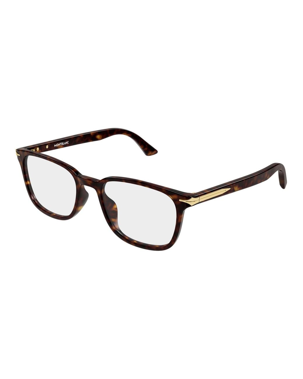 Montblanc Black Mb0519Oa 002 Optical Frames Acetate Transparent Squared for men