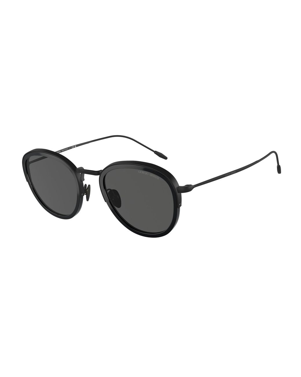 Giorgio Armani Black Ar6068 300187 Sunglasses Metal Round Normal for men