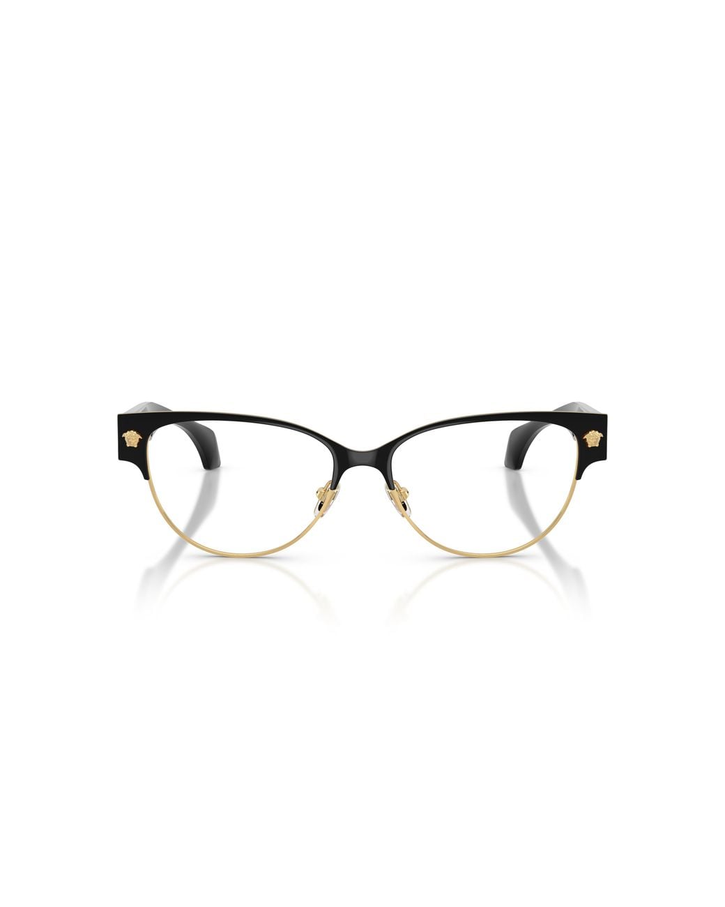 Versace Black Ve1318 1433 Optical Frames Metal Transparent Cat Eye Normal