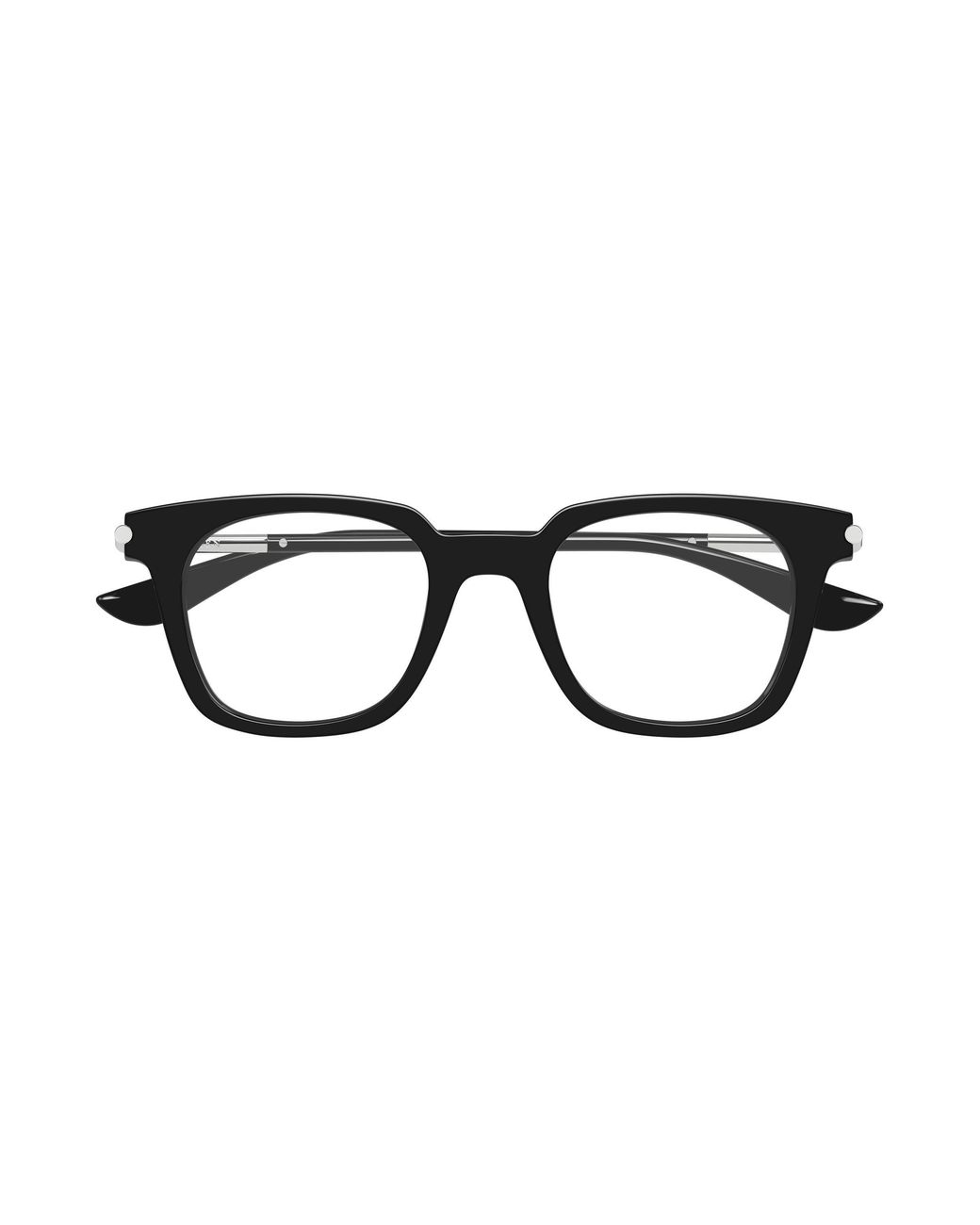 McQueen Black Am0521O 001 Optical Frames Acetate Transparent Squared