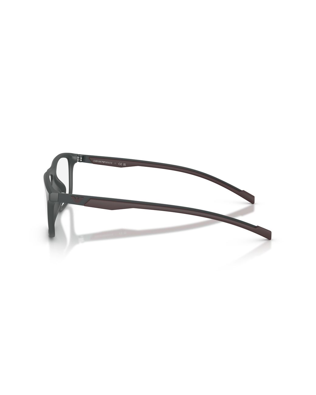 Emporio Armani Black Ea3286U 6205 Optical Frames Injected Transparent Squared Normal for men