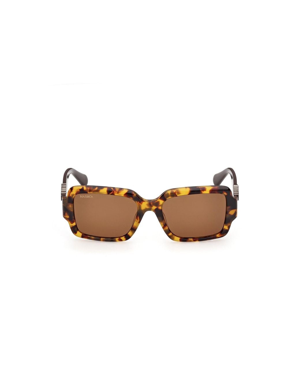 MAX&Co. Black Mo0168 53E Sunglasses Acetate Squared Normal
