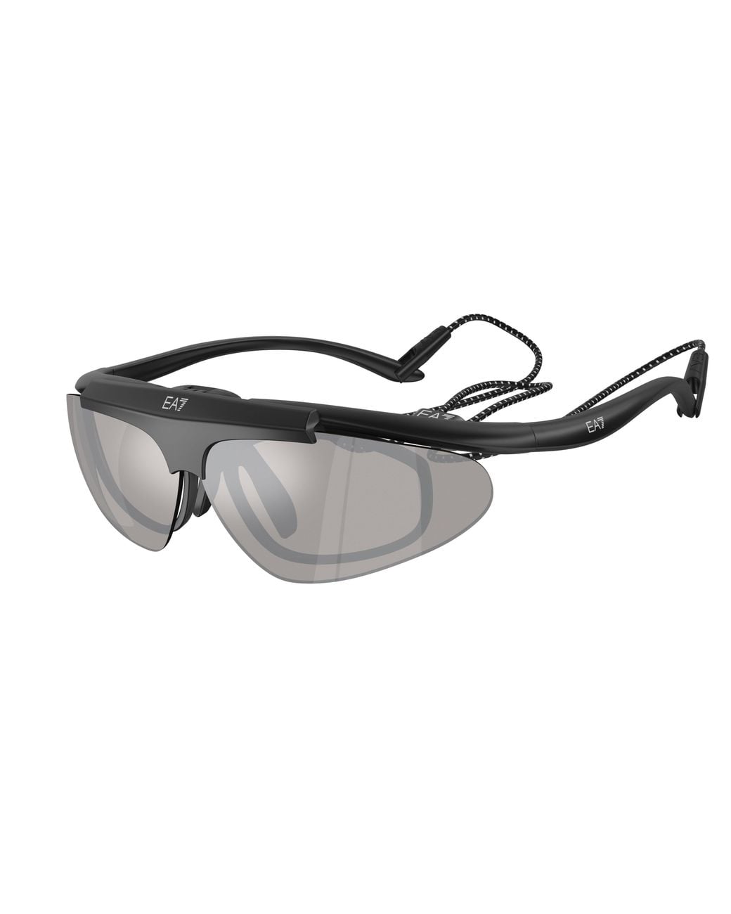 Moncler Black Q74010 62886G Sunglasses Injected Geometric Mirror for men