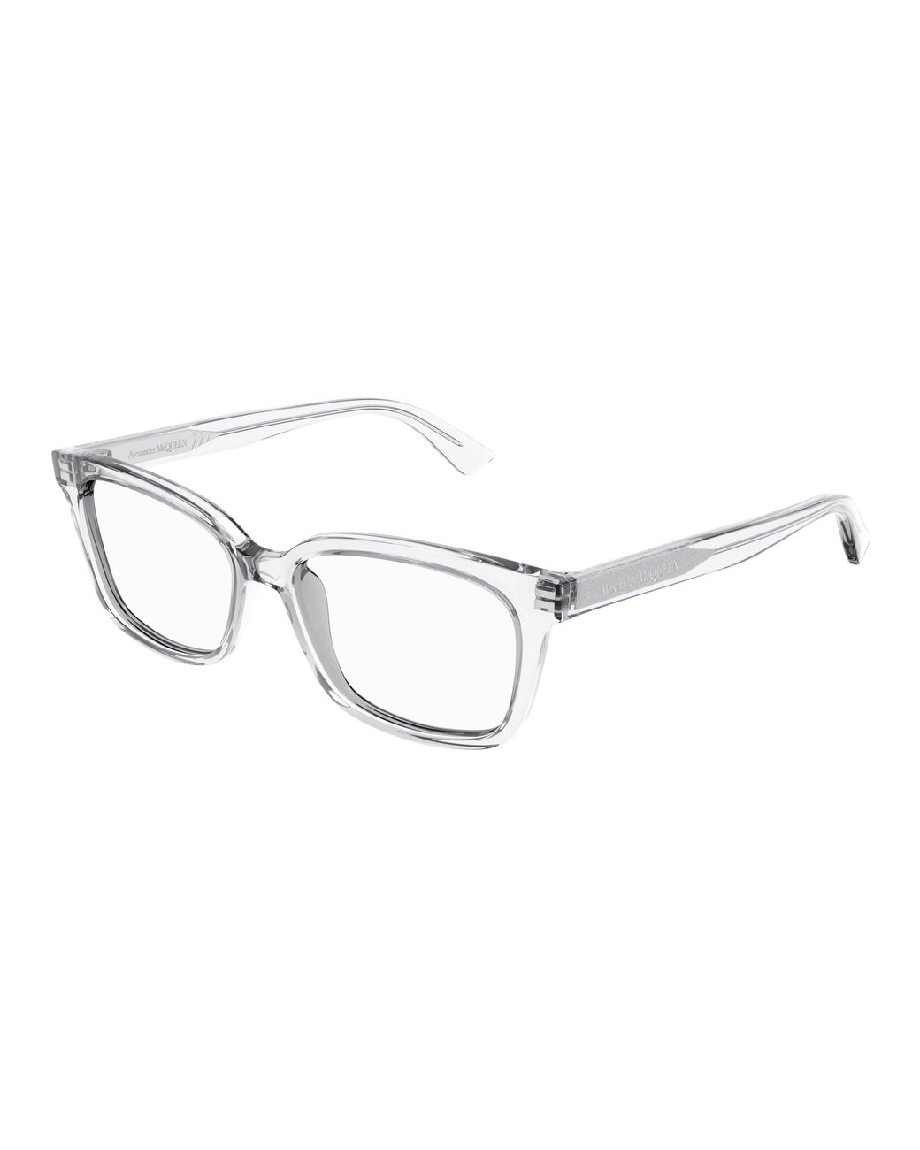 McQueen Black Am0464O 004 Optical Frames Acetate Transparent Squared