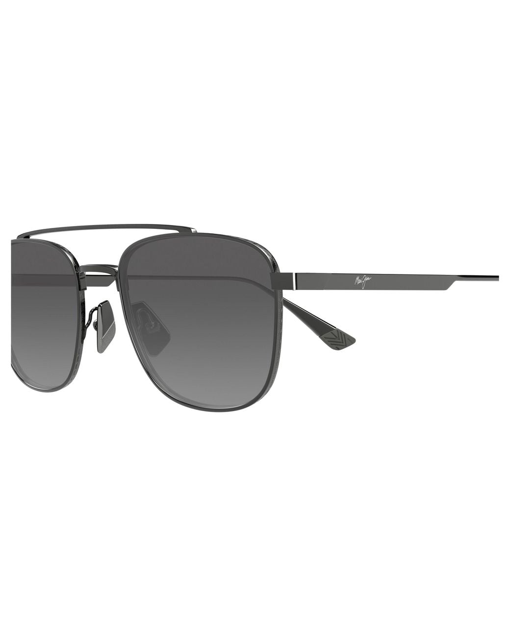 Maui Jim Black Mj0640S 001 Occhiali Da Sole Titanio Grigio Squadrata