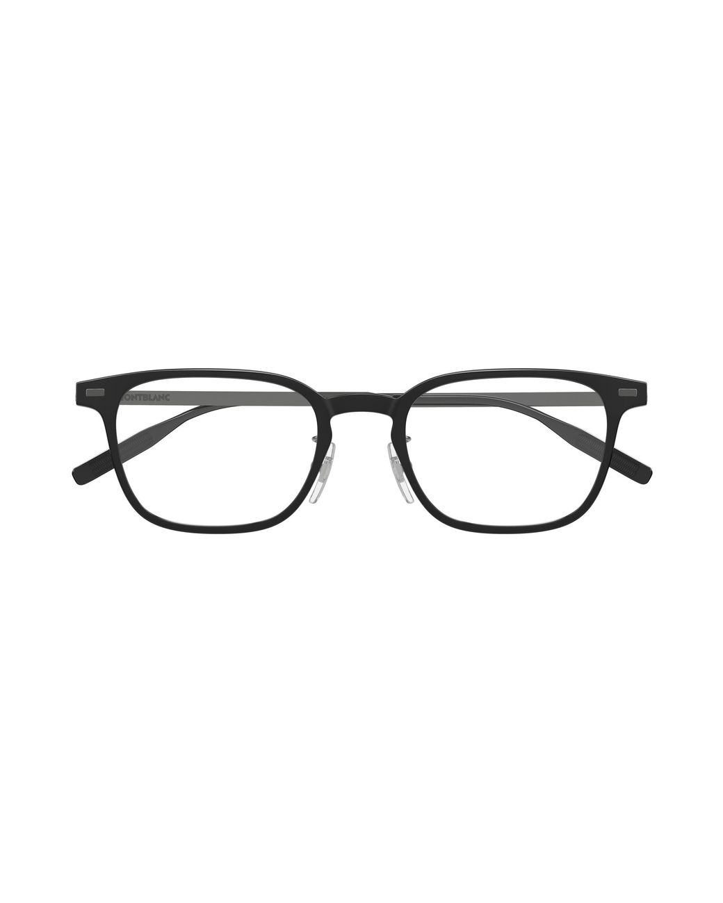 Montblanc Black Mb0467Ol 013 Optical Frames Injected Transparent Squared for men