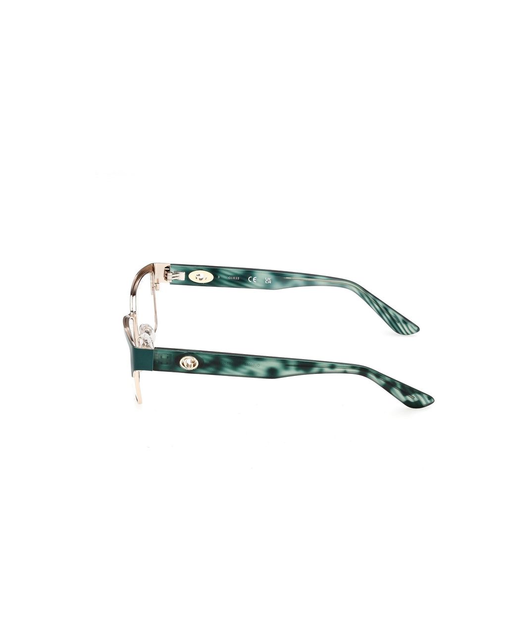 Guess Black Gu50383 97 Optical Frames Metal Squared Normal