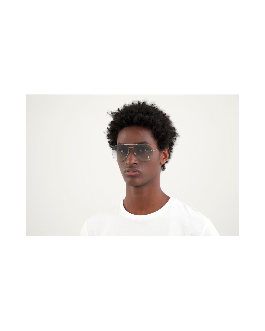 Saint Laurent Black Classic 11 M 005 Sunglasses Metal Pilot Shaded