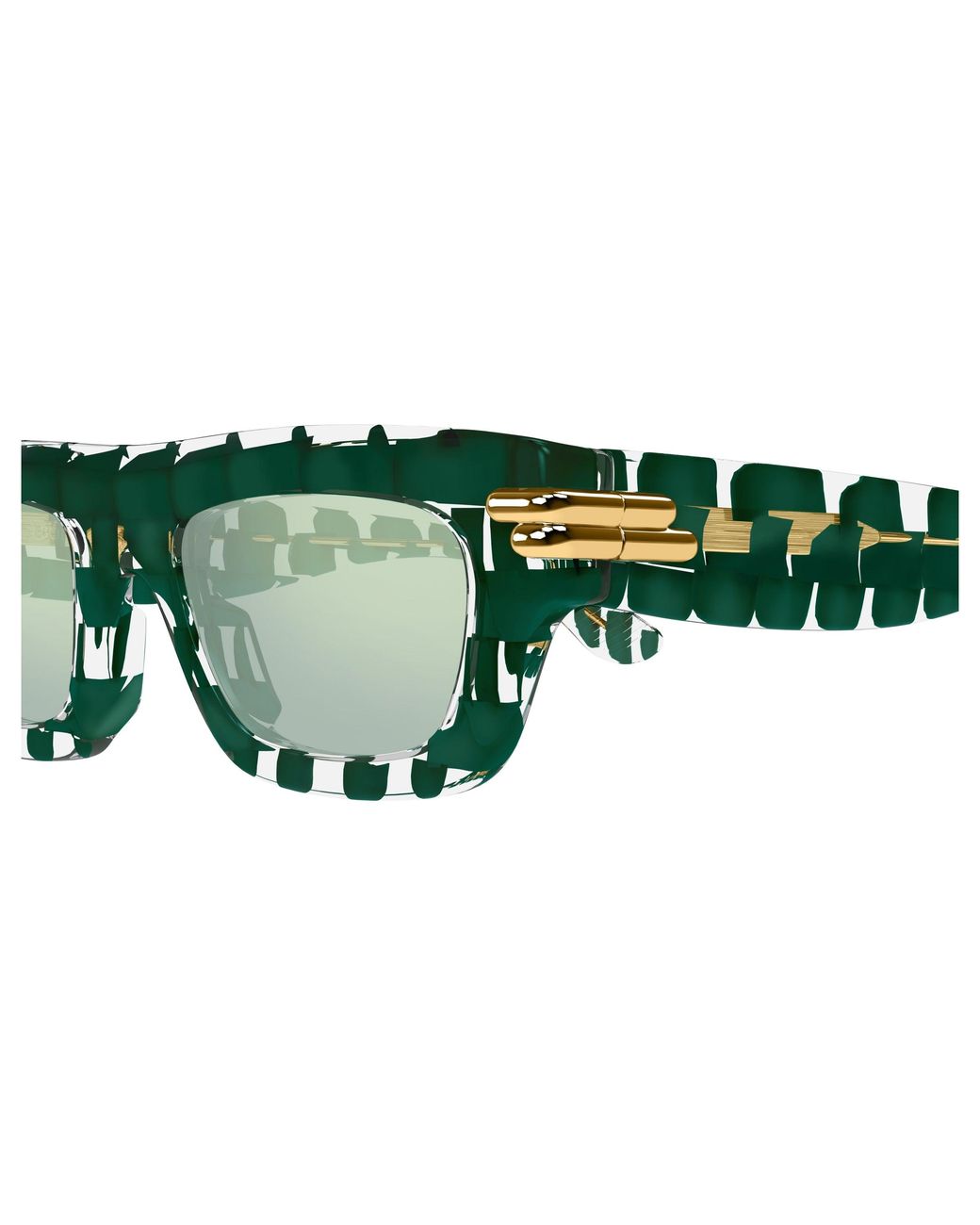 Bottega Veneta Green Bv1321S 003 Sunglasses Acetate Squared