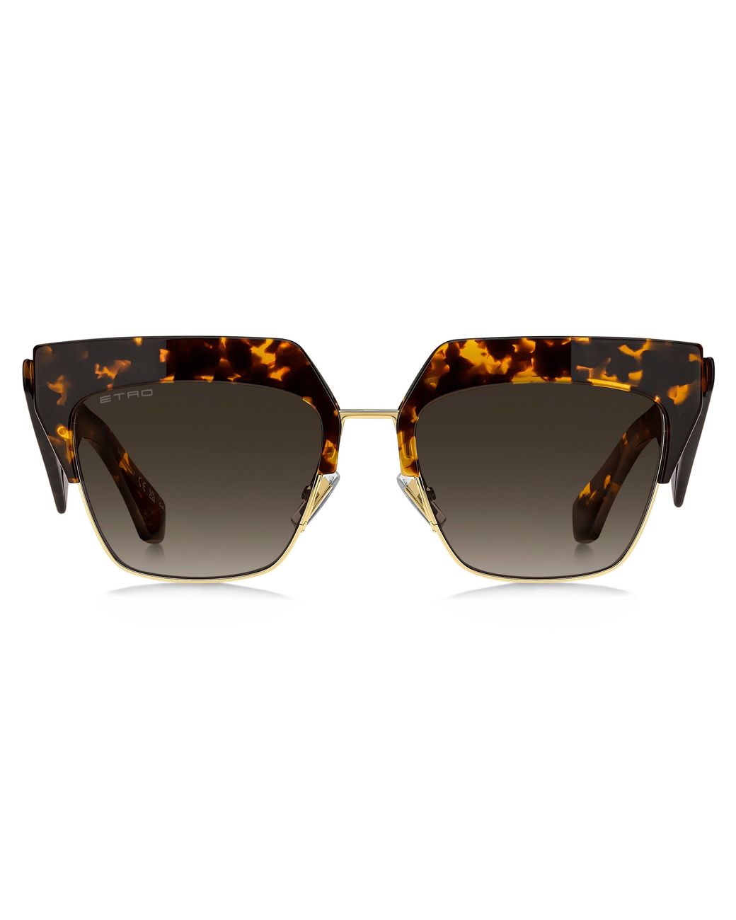 Etro Black Club 086/Ha Sunglasses Metal Squared Normal Shaded