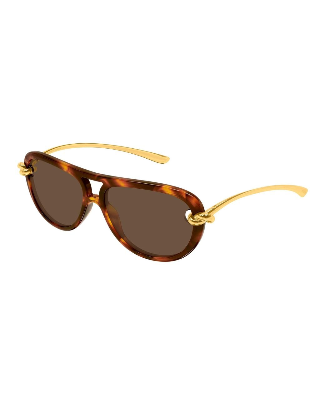 Bottega Veneta Black Bv1418S 007 Sunglasses Bio-Injected Pilot