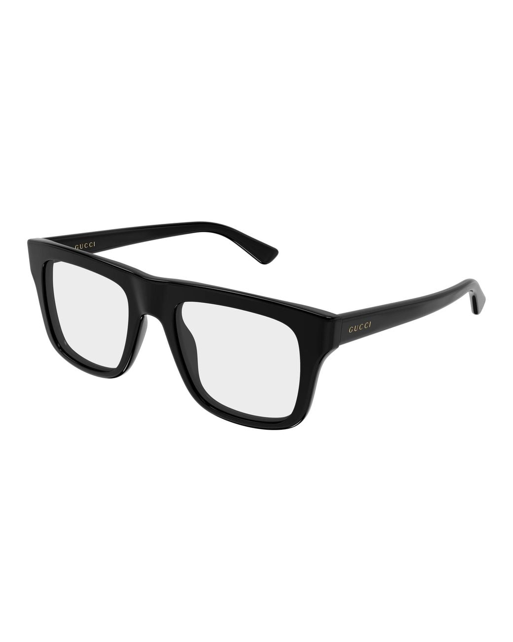 Gucci Black Gg2242O 001 Optical Frames Acetate Transparent Squared for men