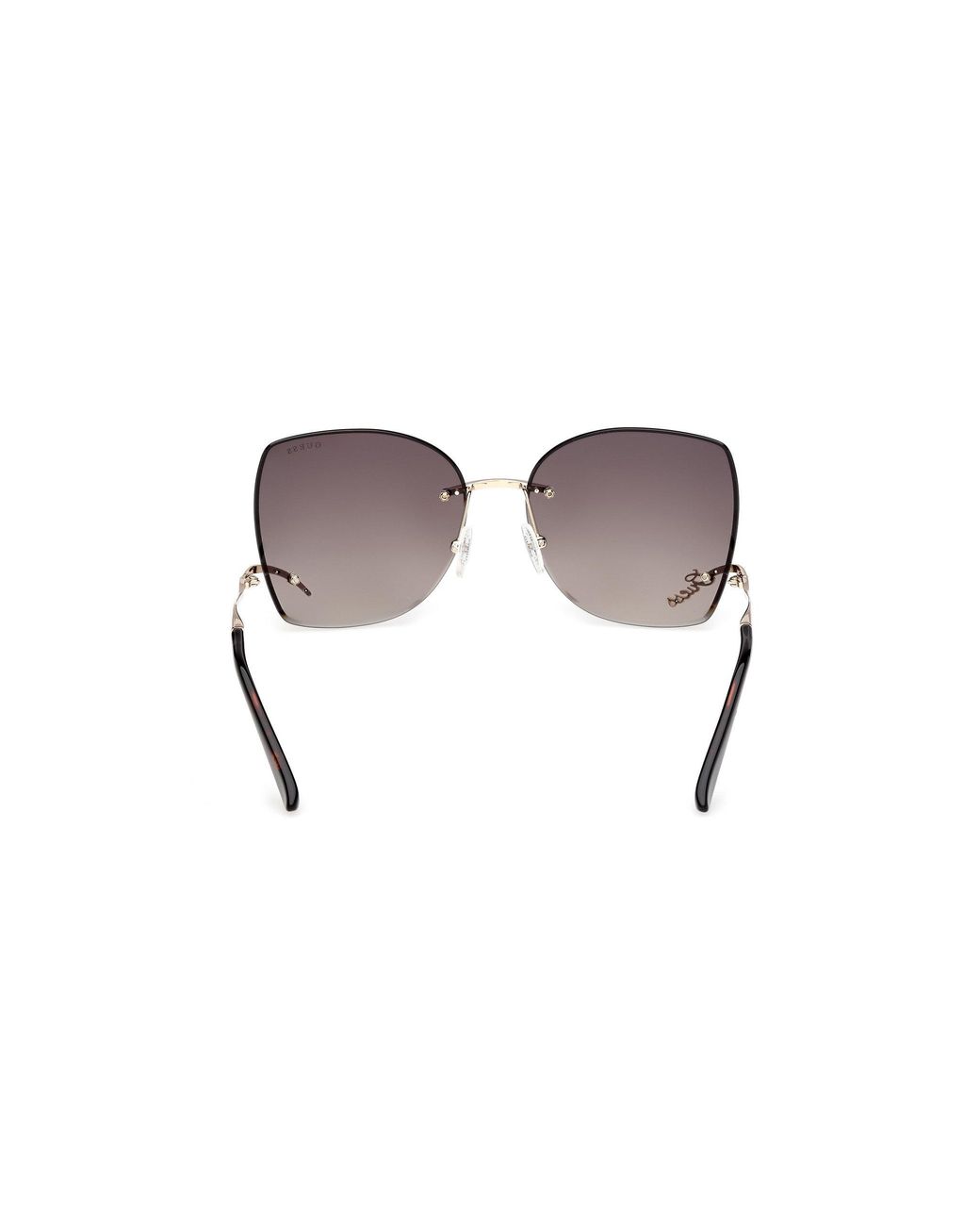 Guess Black Gu00269 32F Sunglasses Metal Squared Normal