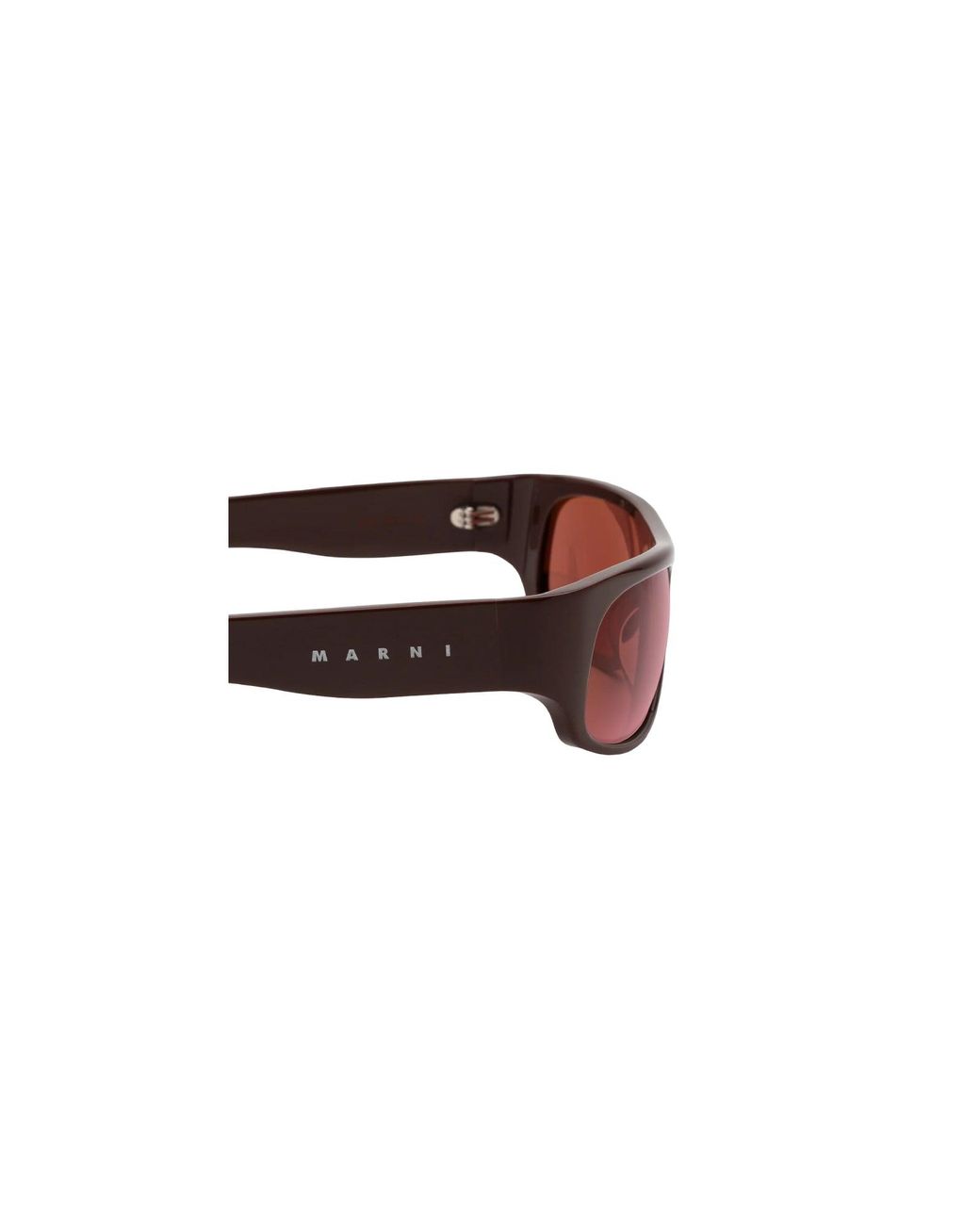 Marni Black Qq4 Uailus Sunglasses Acetate Bordeaux Wraparound