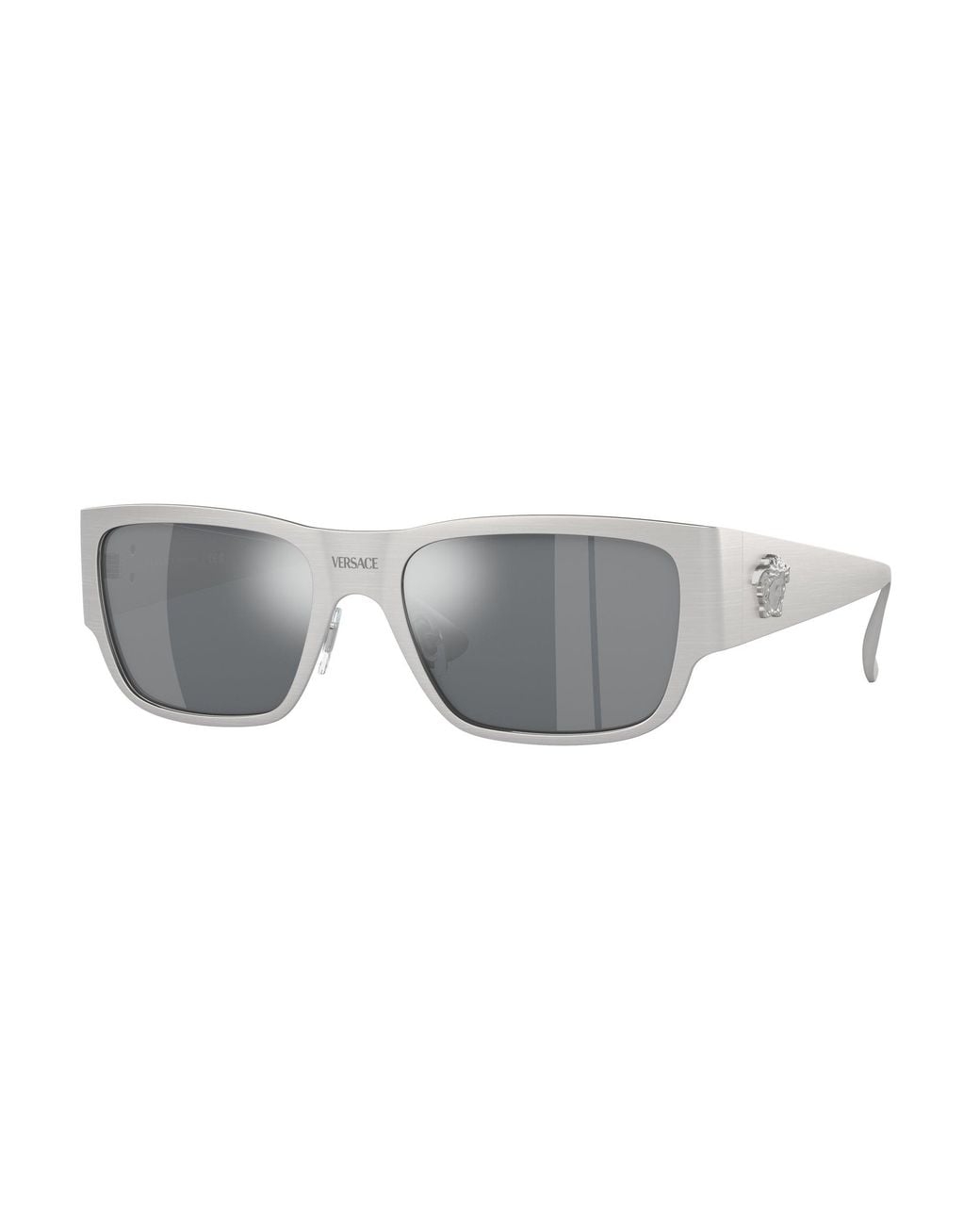 Versace Black Ve2262 12666G Sunglasses Metal Squared Mirrored Mirror for men