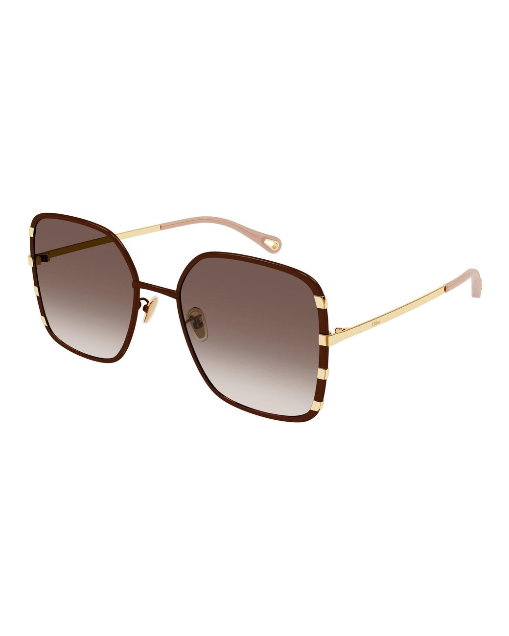 Chloé Black Ch0143S 005 Sunglasses Metal Squared Shaded