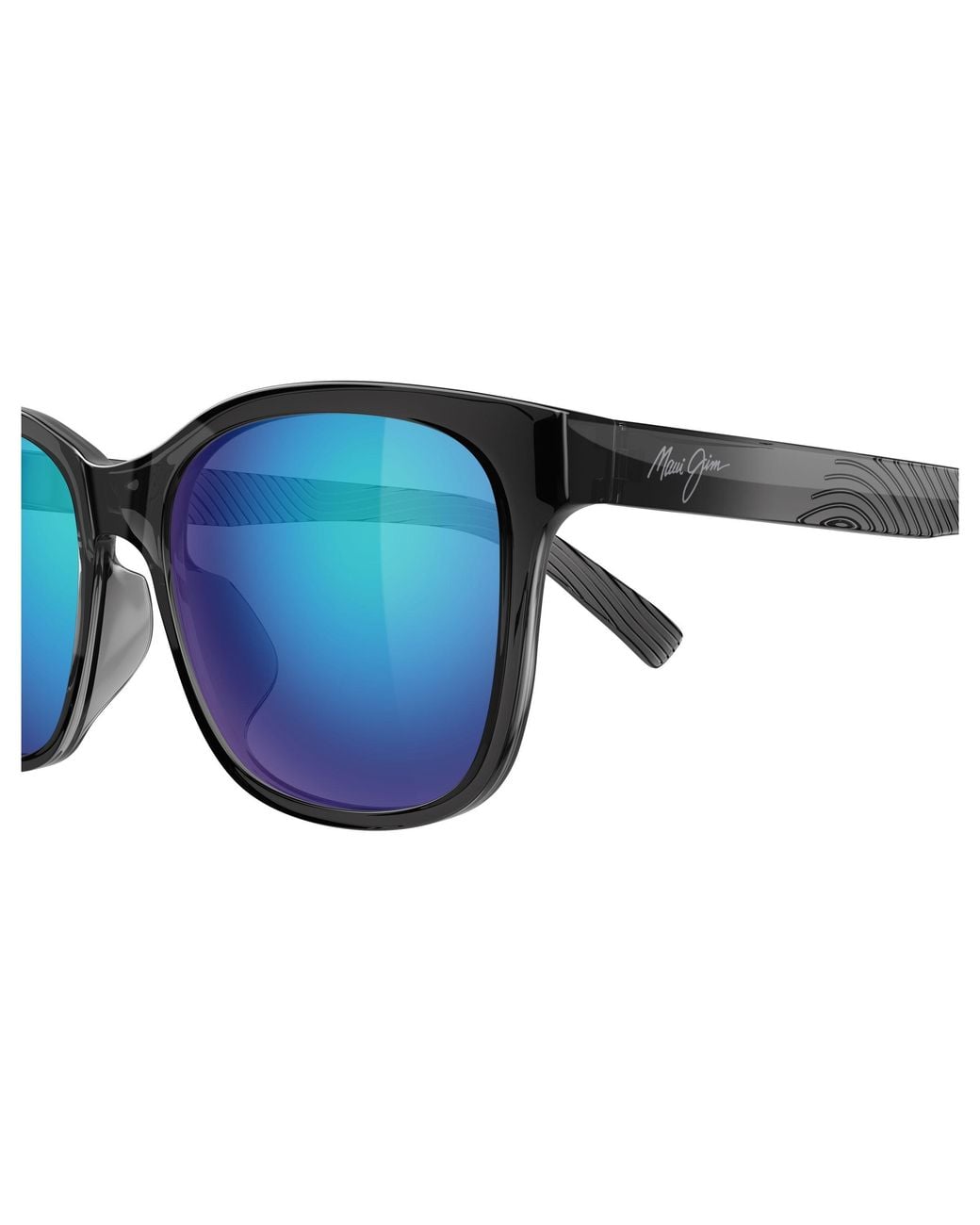 Maui Jim Black Mj0346Sa 002 Occhiali Da Sole Bio-Iniettato Blu Squadrata