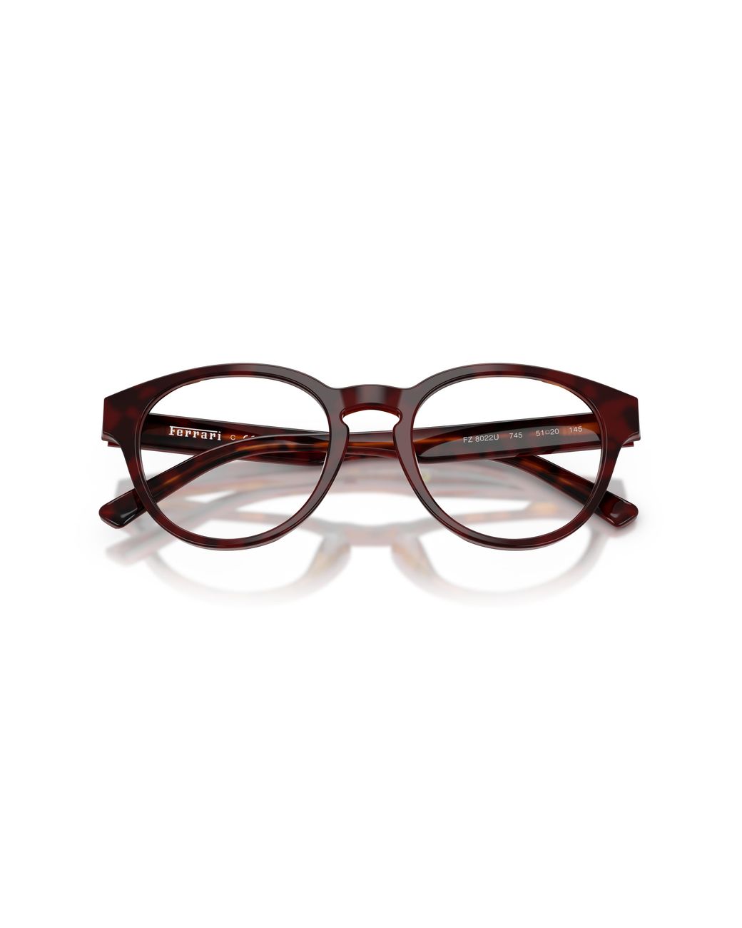FERRARI SCUDERIA Black Fz8022U 745 Optical Frames Acetate Round Normal for men