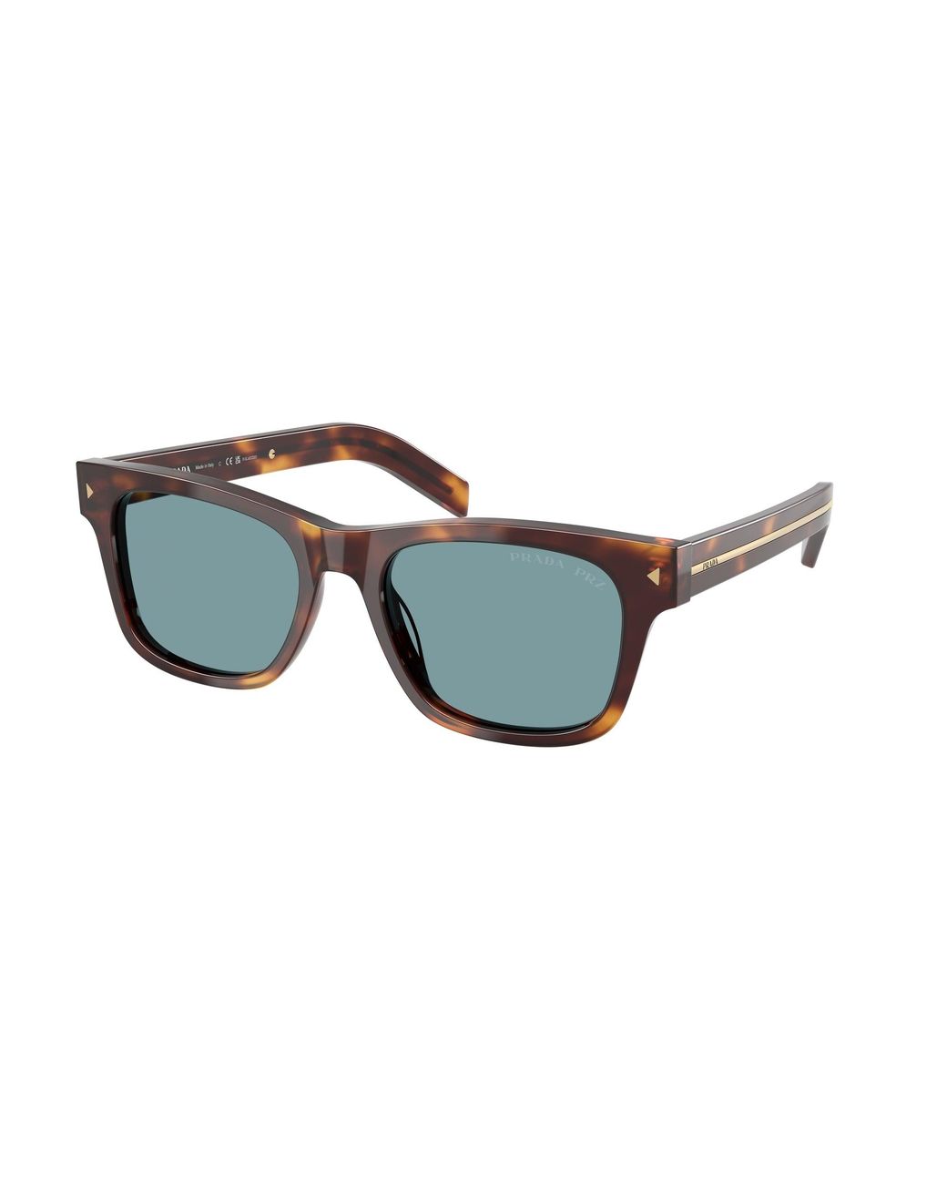 Prada Black Pr A17S 15W04D Sunglasses Acetate Squared Polarized for men