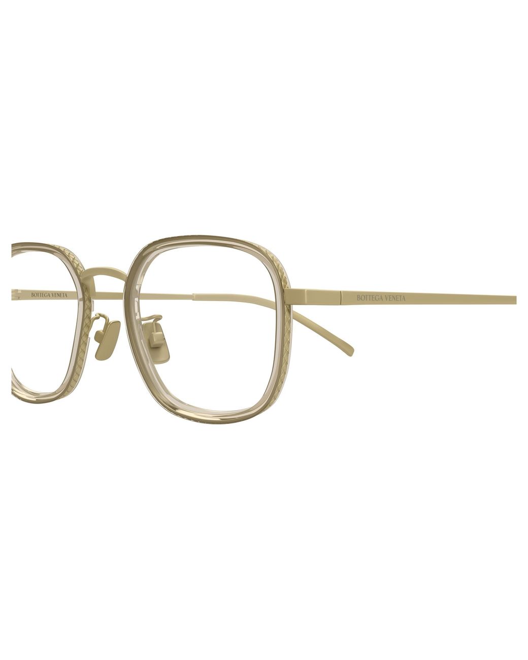 Bottega Veneta Black Bv1427Oa 003 Optical Frames Titanium Transparent Squared