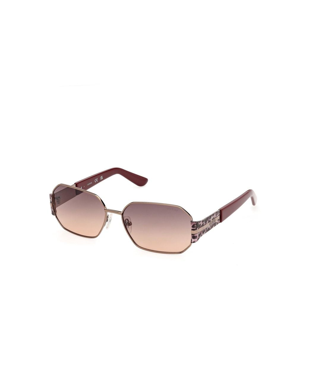 Guess Black Gu00356 36F Sunglasses Metal Geometric Normal