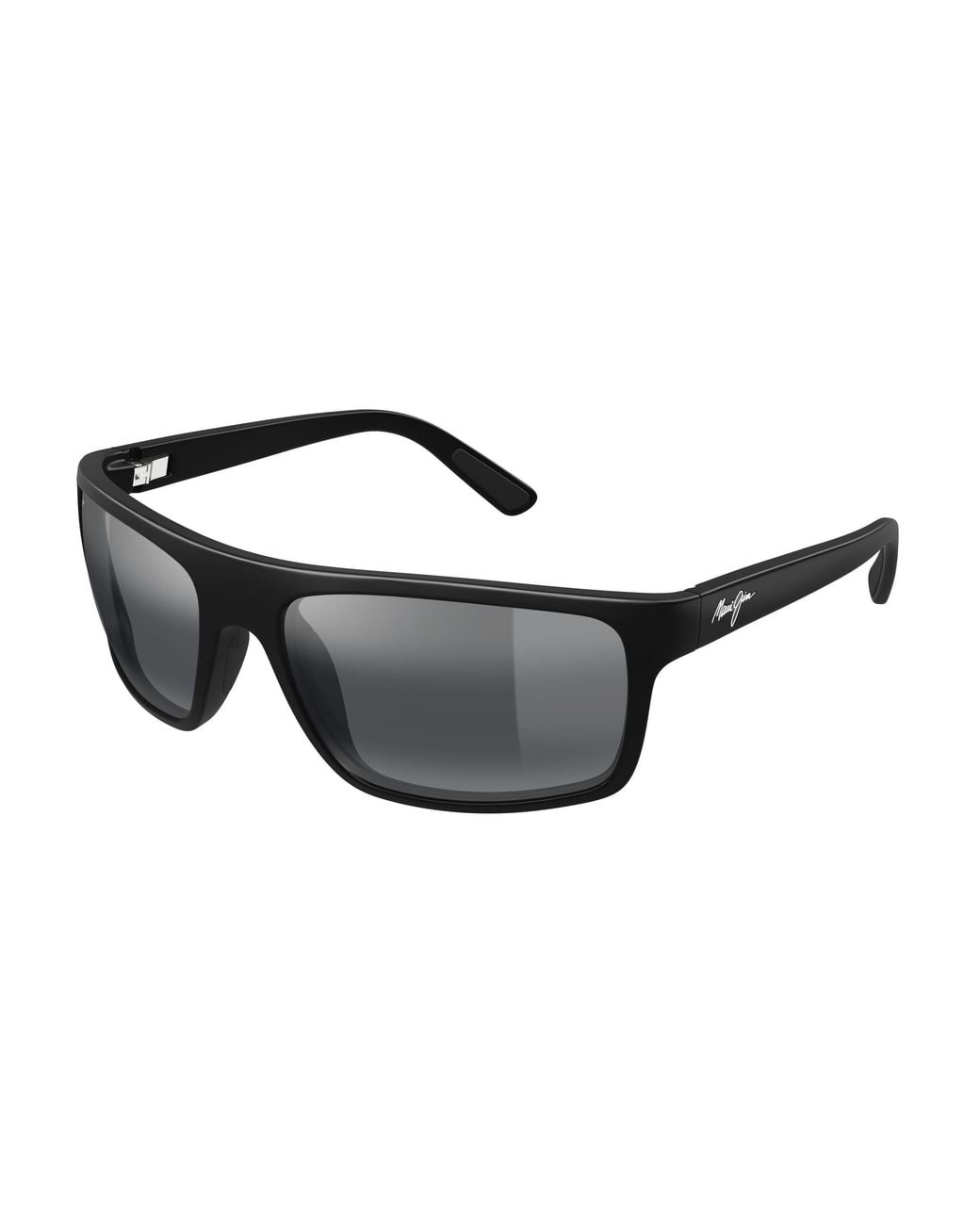 Maui Jim Black Mj0746S 001 Occhiali Da Sole Iniettato Grigio Squadrata
