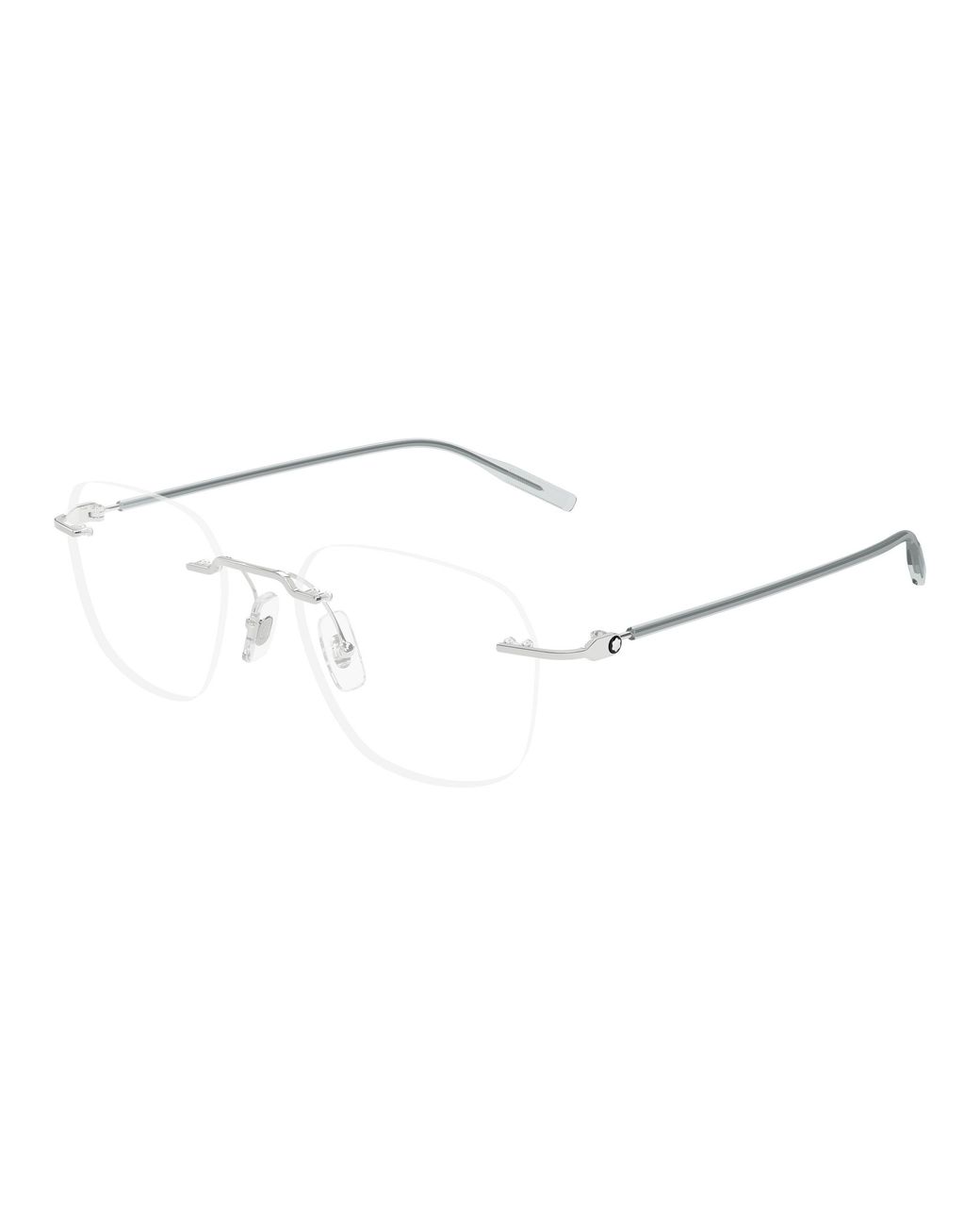 Montblanc Black Mb0471O 004 Optical Frames Metal Transparent Round for men