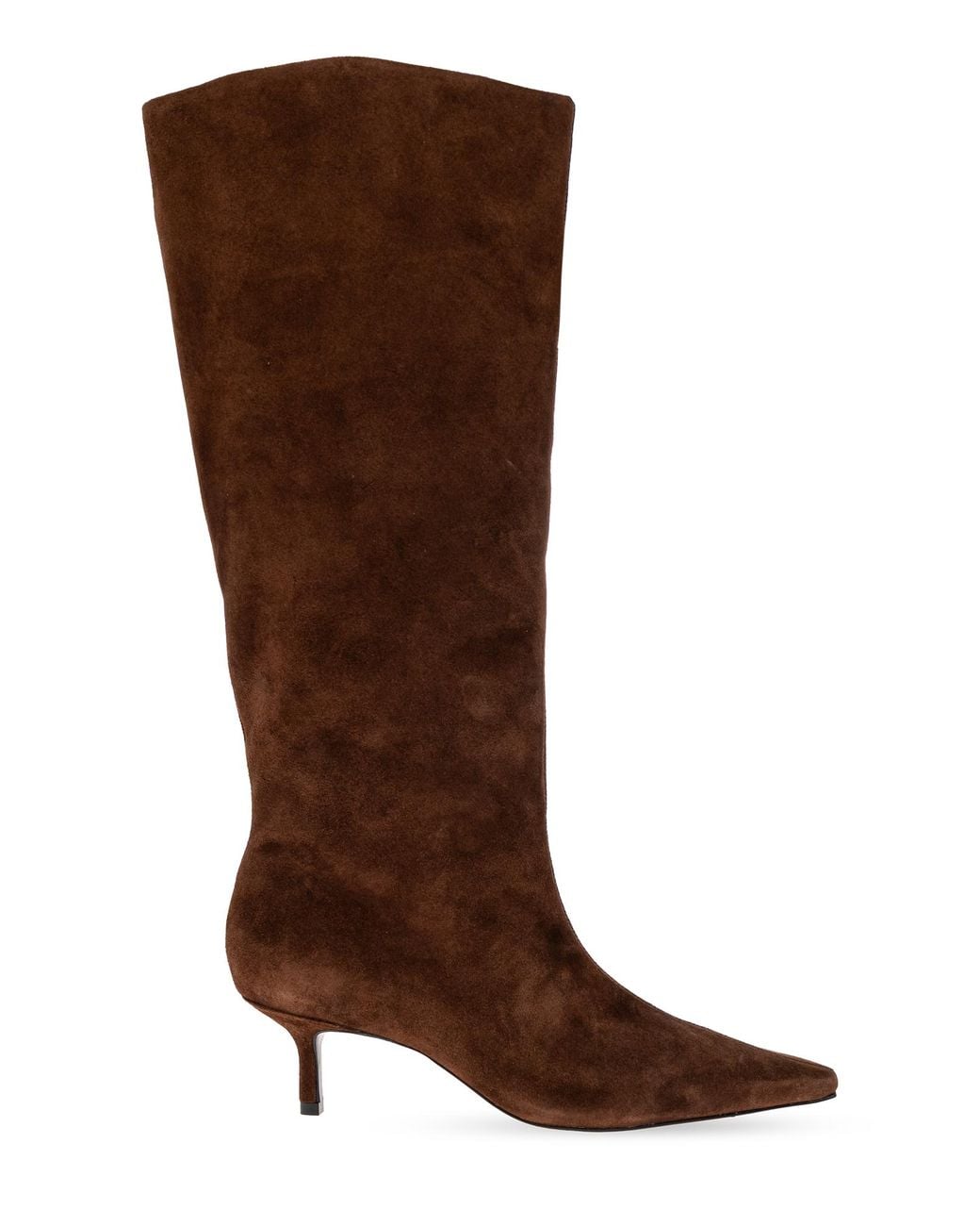 Black Suede Studio Brown 'Sutton' Suede Knee-High Heeled Boots