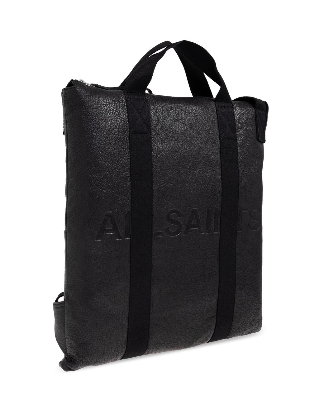 AllSaints Black Leather Backpack 'Kei' for men