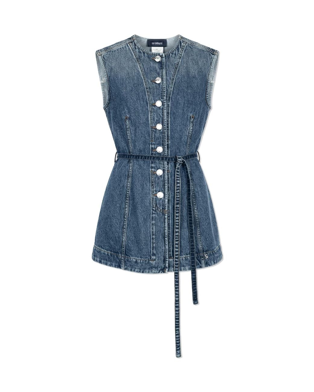 Sportmax Blue Denim Vest "Dominio"